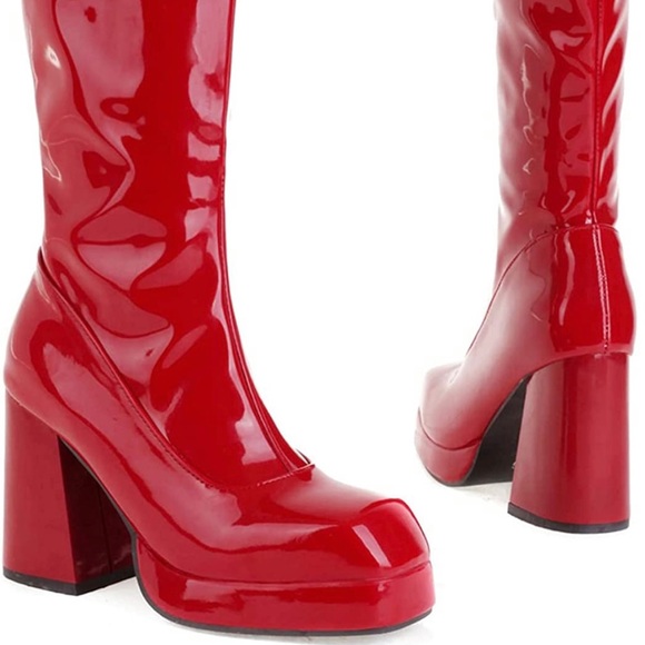 Red Gogo boots - Picture 4 of 4